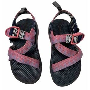 Chaco Z1 Ecotread Outdoor Adjustable Sandal Youth Girls Size 11 Black Pink Blue